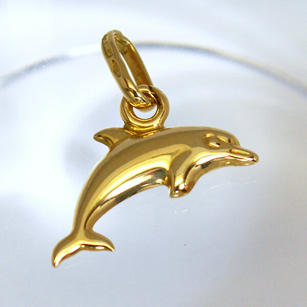 [現品限り！在庫あり！] #K18 #750 #ゴールド #18金【 #イルカ #ペンダントトップ 】#ペンダントヘッド #プチペンダント #ドルフィン #地金 #パーツ #アクセサリー #かわいい #癒し #軽量 #カン付き PVS227【楽ギフ_包装選択】
