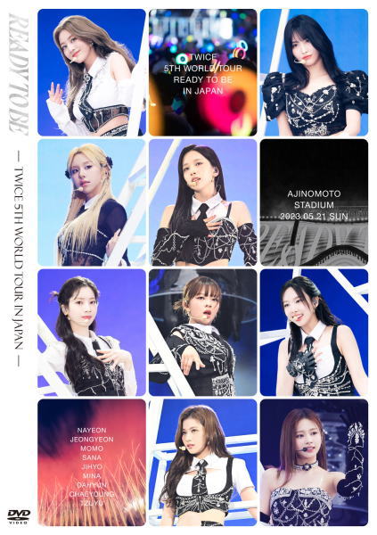 TWICE（トゥワイス） DVD 【TWICE 5TH WORLD TOUR 'READY TO BE' in JAPAN】 通常盤DVD(初回プレス) 10％OFF 2024/4/24発売 ○Asia No.1 ガールズグループ“TWICE” の2023年5月に味の素スタジアムで行われた &quot;TWICE 5TH WORLD TOUR 'READY TO BE' IN JAPAN&quot; の映像を収録。 ■初回プレス ・応募抽選用シリアルナンバーカード ■通常盤 ・DVD（1枚） ■収録内容 [DVD]SET ME FREE I CAN'T STOP ME GO HARD MORE &amp; MORE MOONLIGHT SUNRISE Brave Feel Special CRY FOR ME FANCY The Feels Queen of Hearts Medley (YES or YES〜What is Love?〜CHEER UP〜LIKEY〜KNOCK KNOCK〜SCIENTIST〜Heart Shaker) Alcohol-Free Dance The Night Away Talk that Talk Hare Hare HAPPY HAPPY Candy Pop When We Were Kids CRAZY STUPID LOVE ランダムルーレット曲 (Random Roulette) 1. Strawberry Moon 2. BDZ ※収録予定内容の為、発売の際に収 録順・内容等変更になる場合がございますので、予めご了承下さいませ。 ■初回限定盤DVDは　こちら ■初回限定盤Blu-rayは　こちら ■通常盤Blu-rayは　こちら 「TWICE」関連の他の商品はこちらへ 【ご注文前にご確認下さい！！】（日本国内） ★ただ今のご注文の出荷日は、発売日前日（4/23） です。 ★配送方法とお届け日数と 送料につきましては、お荷物の大きさ、お届け先の地域によって異なる場 合がございますので、ご理解の上、予めご了承ください。U2/20　メ