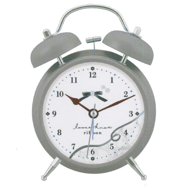 12月上旬以降発売予定■ルーズノットリボン【ベル付きアラームクロック 目覚まし時計】大音量 ベル音 メ..