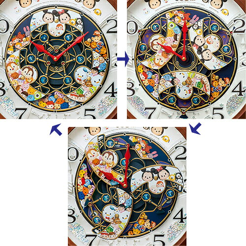 ■SEIKO セイコー ディズニータイム からくり時計 掛時計 クオーツ【ディズニーツムツム】メロディ30曲 FW588B【楽ギフ_包装選択】. [2]
