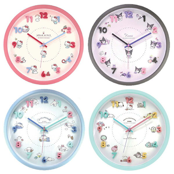 ●サンリオキャラクターズ SANRIO【アイコンウォールクロック 掛時計】掛け時計 連続秒針 かわいい 寝室 子供部屋 幼稚園 保育園 キッズ 誕生日 記念日 お祝い ギフト ハローキティ 2926-252 [後払不可]【楽ギフ_包装選択】. プラスト