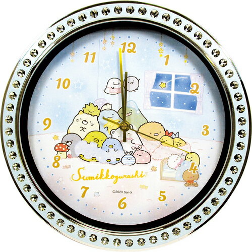 ■プラスト ティーズファクトリー■ジュエリーウォールクロック　掛時計【すみっコぐらし　おとまり会】ブルー　5241-477/SG-5520249BL　[後払不可]【楽ギフ_包装選択】.のサムネイル