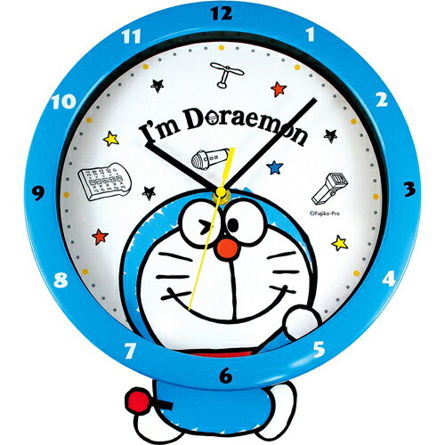 ■プラスト ティーズファクトリー■足振りクロック　からくり掛時計　振子時計【I'm Doraemon　ドラえもん】5250-286/ID-5520300DR　[後払不可]【楽ギフ_包装選択】.