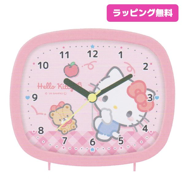 3月中旬以降発売予定★サンリオキャラクターズ SANRIO【スクエアライトクロック 目覚まし時計】スクエア型 ベル音 ライト付 かわいい 入学 入園 卒園 記念品 お祝い 誕生日 キッズ コロコロっとシリーズ ハローキティ CR-137801【楽ギフ_包装選択】クラックス