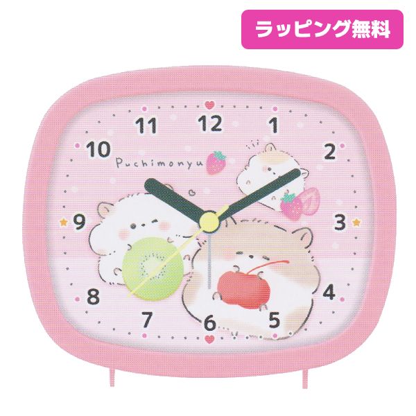3月中旬以降発売予定分 ぷちもにゅ キャラクター【スクエアライトクロック 目覚まし時計】スクエア型 ベル音 ライト付 かわいい 入学 入園 卒園 記念品 お祝い 誕生日 キッズ 子供 ハムスター フルーツ アニマル CR-138016【楽ギフ_包装選択】クラックス