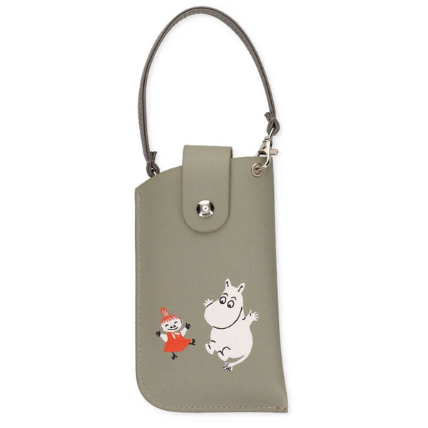 ■ムーミン MOOMIN キャラクター【パスケース付き フラットメガネケース】バッグにつける ストラップ式 保護材付 ポーチ 定期入れ ICカードケース かわいい おしゃれ リトルミイ わいわい 094394/KM-218447【楽ギフ_包装選択】パール カミオ