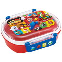 ■スーパーマリオ SUPER MARIO【ふわっとフタ タイトランチボックス】1段 抗菌 日本製 仕切り 中子付き 360ml ゲームキャラクター お弁当箱 保...