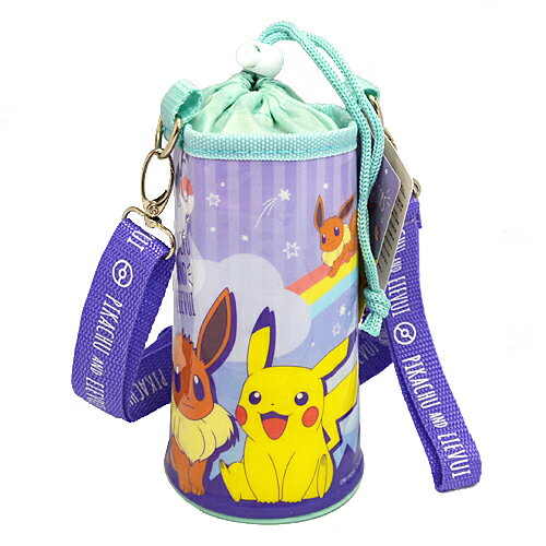■プラスト■ポケットモンスター　ポケモン【ペットボトルカバー　ボトルケース　ボトルホルダー　ランチ　保冷　保温】ピカチュウ＆イーブイ　1907-020　[後払不可]【楽ギフ_包装選択】.のサムネイル