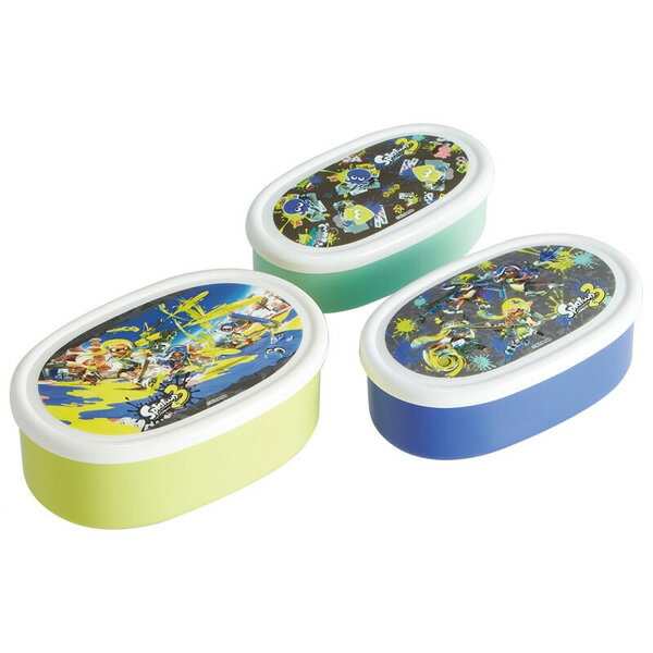 ■スプラトゥーン3 スプラ【シール容器 3Pセット】抗菌 日本製 400ml 280ml 180ml 入れ子式 コンパクト ゲームキャラクター お弁当箱 保存容器 フードコンテナ ランチ 電子レンジ対応 子供 キッズ 入園 入学 6104809 [後払不可]【楽ギフ_包装選択】. プラスト