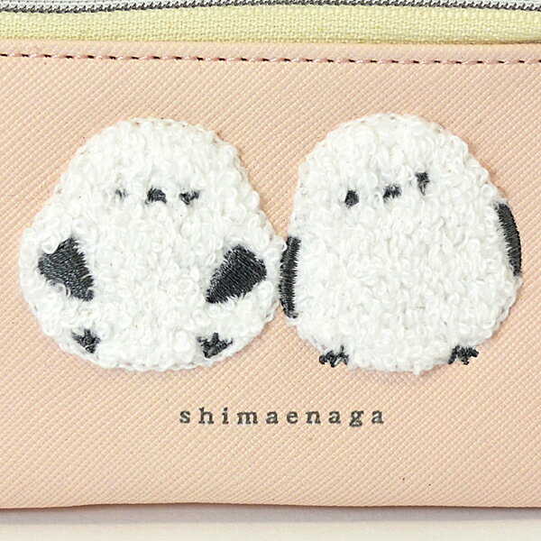 アットマークジュエリーMusicのしまえなが シマエナガ【もこもこ刺繍 伸びるリール付き パスケース付き キーケース】キーリング 定期入れ ICカードケース さがら刺繍 キャラクター キッズ 子供 鍵ケース 通学 入学 野鳥 小鳥 北海道 雪の妖精 ピンク CR-124550【楽ギフ_包装選択】クラックス｜アングル3