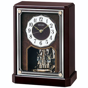■SEIKO セイコー【電波置時計】スタンダード　回転飾り　木枠　BY243B【楽ギフ_包装選択】