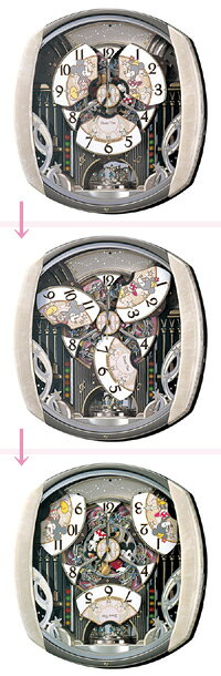 ■SEIKO ディズニータイム 掛け時計【ミッキー&フレンズ からくり電波時計】メロディ付き FW563A【楽ギフ_包装選択】 [2]