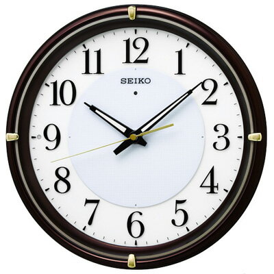 ■SEIKO[セイコー]　電波掛時計【ファインライト NEO】夜間自動点灯　茶メタリック　KX233B　[代引不可]【楽ギフ_包装選択】