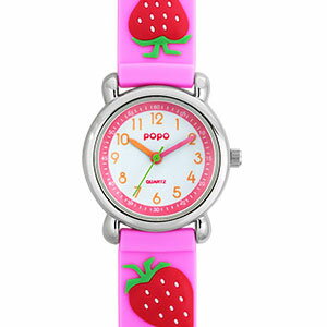 ■サンフレイム【キッズウォッチ　イチゴ　苺】フルーツ　子供用　ピンク　TCL32-PI　 [代引不可]【楽ギフ_包装選択】