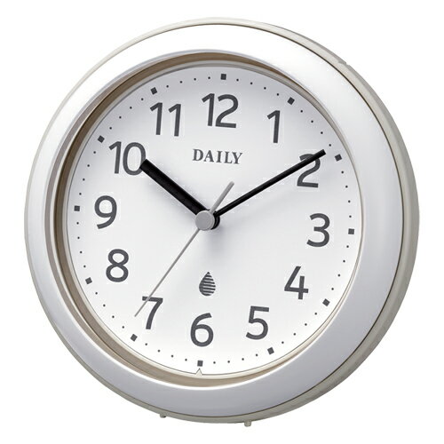 ●リズム時計■バスクロック*防水防塵*【アクアパークDN】掛置兼用時計　グレー　4KG711DN08　[後払不可]【楽ギフ_包装選択】のサムネイル