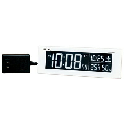 ■SEIKO[セイコー] 電波デジタル目覚まし時計【シリーズC3】カラーLED表示 ホワイト DL305W [後払不可]【楽ギフ_包装選択】