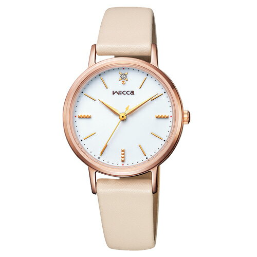 ■CITIZEN シチズン【wicca[ウィッカ]　ダイヤ入り】ソーラーテック時計　レディースウォッチ* 30mm　KP5-166-10　[代引不可]【楽ギフ_包装選択】