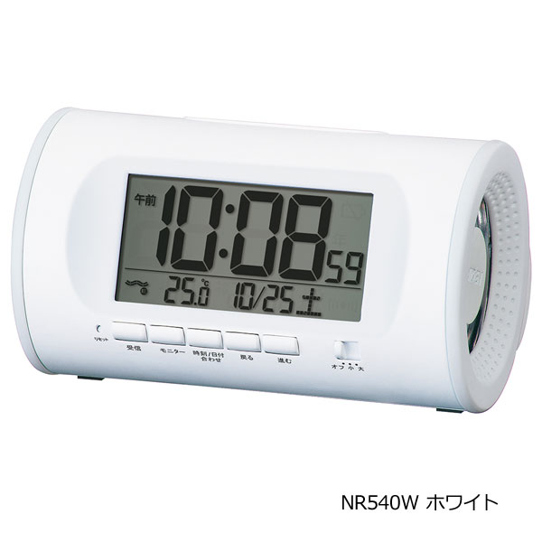 SEIKO セイコー【大音量 デジタル電波目覚まし時計 ライデン RAIDEN】ベル音 ライト付き カレンダー 温度表示 音量切替 シンプル スタイリッシュ おしゃれ 見やすい 寝室 新生活 入学 新社会人 就職 お祝い ブラック NR540K/ホワイト NR540W [後払不可]【楽ギフ_包装選択】. [2]