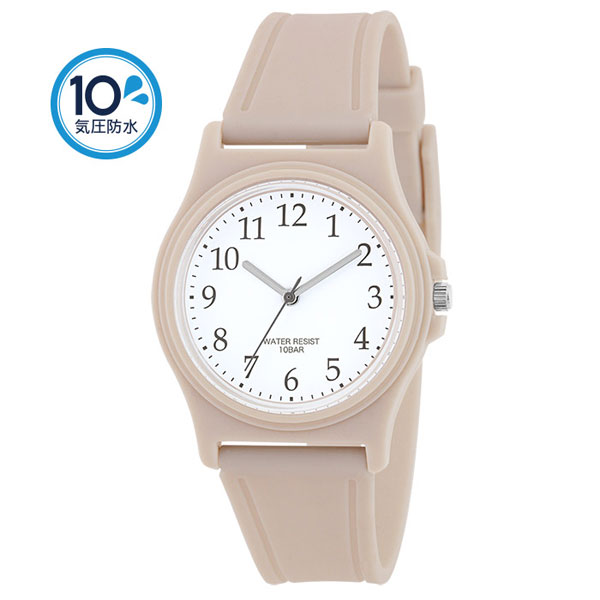 2023年9月中旬より再入荷予定●サンフレイム　J-AXIS　ユニセックスウォッチ【プラケースウォッチ】10気圧防水　軽量　くすみカラー　ラテカラー　スタイリッシュ　シンプル　レディース　メンズ　学生　学校　モカ　20L1364-MO【楽ギフ_包装選択】のサムネイル