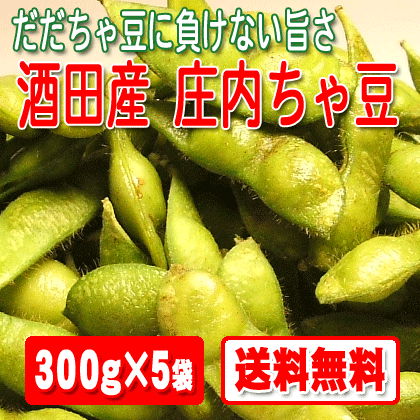 だだちゃ豆と同品種！同じ庄内の酒田市で生産された茶豆です。庄内茶豆300g×5袋
