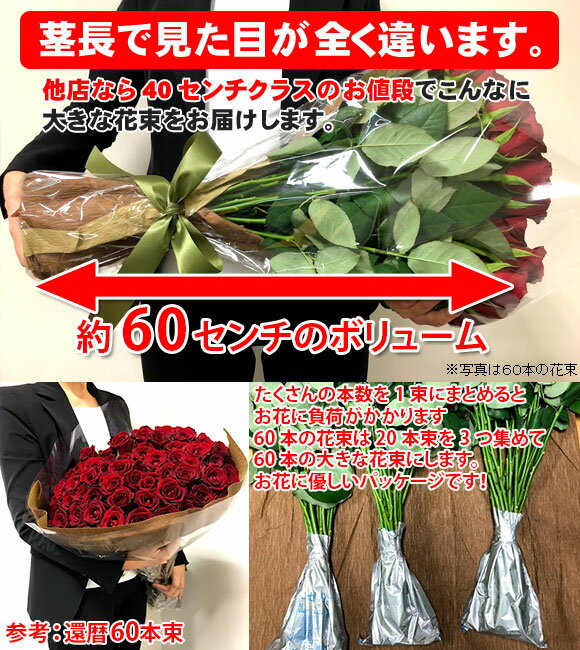 【送料無料】赤いバラの花束ギフト70本の紹介画像2