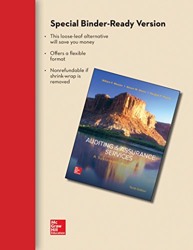 Auditing & Assurance Services: A Systematic Approach