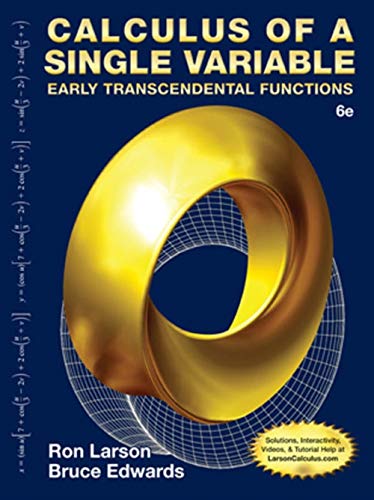 【中古】【未使用・未開封品】Calculus of a Single Variable: Early Transcendental Functions