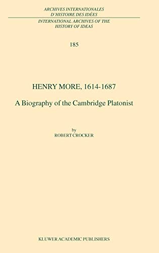 楽天AJIMURA-SHOP【中古】【未使用・未開封品】Henry More, 1614-1687: A Biography of the Cambridge Platonist （International Archives of the History of Ideas Archives internationales