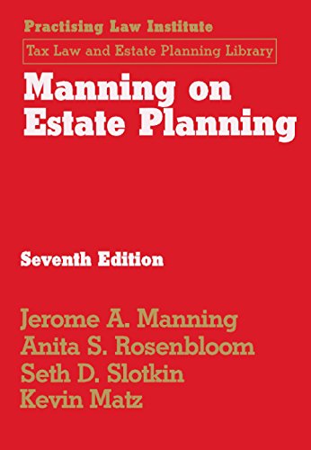 【中古】【未使用・未開封品】Manning on Estate Planning