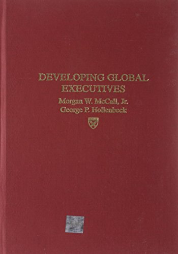 【中古】【未使用 未開封品】Developing Global Executives: The Lessons of International Experience