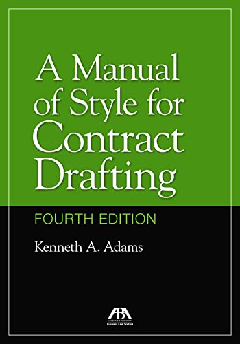 楽天AJIMURA-SHOP【中古】【未使用・未開封品】A Manual of Style for Contract Drafting, Fourth Edition