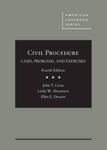 【中古】【未使用・未開封品】Civil Procedure: Cases, Problems, and Exercises (American Casebook)