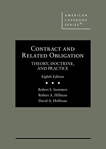 【中古】【未使用・未開封品】Contract and Related Obligation: Theory, Doctrine, and Practice (American Casebook Series)