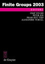 【中古】【未使用 未開封品】Finite Groups 2003: Proceedings Of The Gainesville Conference On Finite Groups, March 6 - 12, 2003 (de Gruyter Proceedings in Mathemati