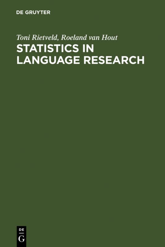 【中古】【未使用・未開封品】Statistics in Language Research: Analysis of Variance