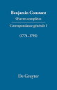 Correspondance 1774-1792 (Quatrieme Periode (1821-1830))