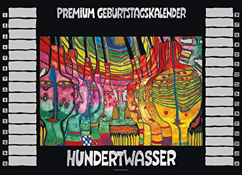 【中古】【未使用・未開封品】Hundertwasser Premium Geburtstagskalender