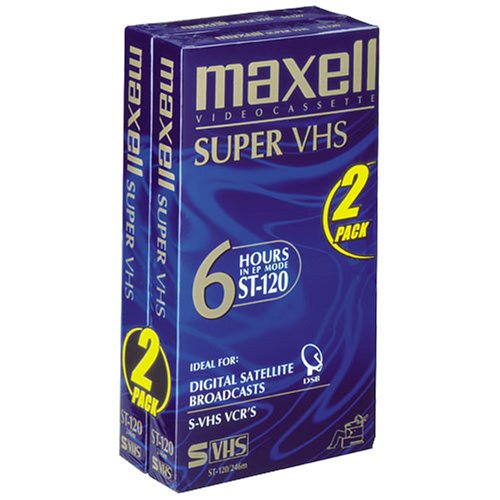 【中古】【未使用・未開封品】Maxell 202821ビデオ VHS XRS T120?(ブラック 2個パック)