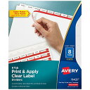 【中古】【未使用・未開封品】Index Maker Clear Label Dividers, 8-Tab, Letter, White, 5 Sets(2)