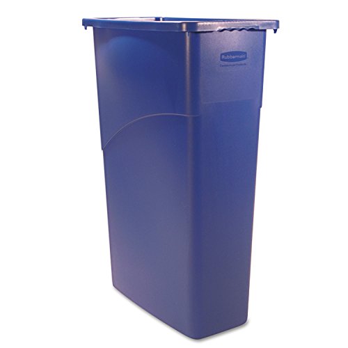 š̤ۡѡ̤ʡRubbermaid(R) Slim Jim(R) We Recycle Container, 23 Gallons, 30in.H x 20in.W x 11in.D, Blue by Rubbermaid