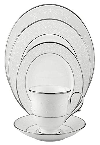 【中古】【未使用・未開封品】Lenox Opal Innocence Platinum-Banded Bone China 5-Piece Place Setting, Service for 1 by Lenox [並行輸入品]