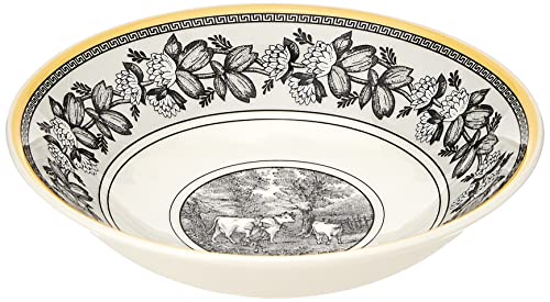 【中古】【未使用・未開封品】(Audun Ferme) - Villeroy & Boch Audun Farm Individual Bowl, Premium Porcelain, White/Grey