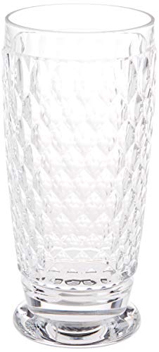 【中古】【未使用 未開封品】(Clear Crystal) - Villeroy Boch Boston Clear Crystal Highball Glasses, Set of 4