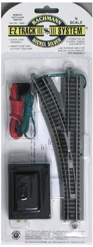 楽天AJIMURA-SHOP【中古】【未使用・未開封品】Bachmann Trains スナップフィット E-Z トラック リモートターノート 左（1/カード） ニッケルシルバーレール グレーロードベッド Nスケール [並行