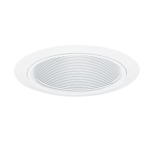 Juno Lighting 206B-WH 5-Inch Downlight Baffle Black Alzak with White Trim