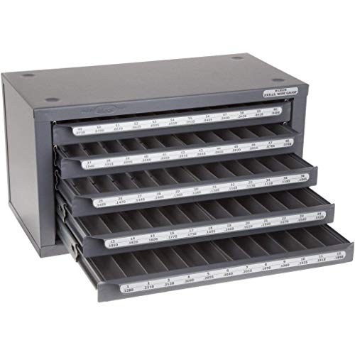 Huot Five-Drawer Drill Bit Dispenser Cabinet for Jobber Length Wire Sizes #1 to #60 by Huot Manufacturing