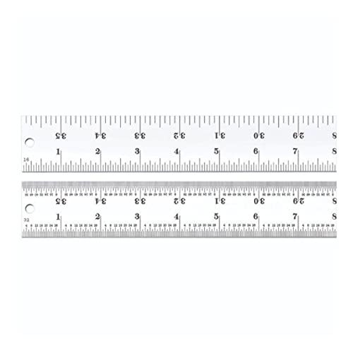 Starrett C604R-36 Spring Tempered Steel Rule With Inch Graduations, 4R Style Graduations, 36 Length, 1-1/4 Width, 3/64 Thicknes by Star
