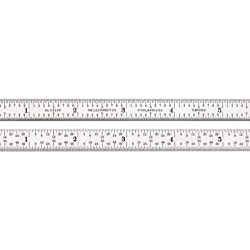 Starrett C316R-6 6-Inch Steel Rule with Inch Graduations by Starrett