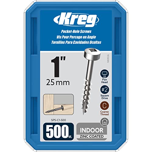 Kreg ToolSPS-C1-500Kreg Pocket Hole Screw-1" COURSE PAN HEAD SCREW (並行輸入品)
