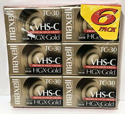 【中古】【未使用・未開封品】Maxell VHS-C カムコーダテープ 6個パック HGX-Gold TC-30